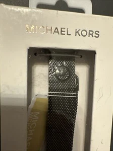 New MICHAEL KORS Stainless Steel Black Mesh Watch Band Apple 38/40/41/42/44/45mm - Picture 1 of 6