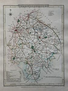 1807 Warwickshire Original Antique Hand Coloured County Map by Cole & Roper