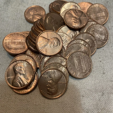 1973 S Lincoln Memorial Cent Unc MS Roll Uncirculated From U.S. Mint bag Cover