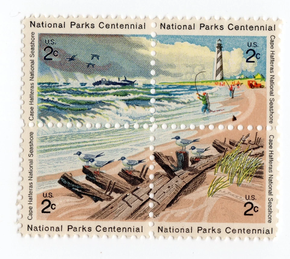 Scott #1451a (1448-51) Cape Hatteras (OBX) Block of 4 Stamps - MNH - Image 1 of 1