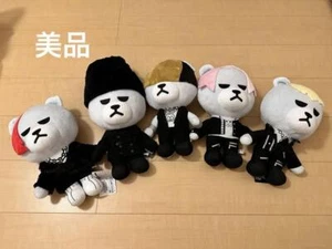 KRUNK × BIGBANG Sitting Plush Doll 5 Set G-DRAGON k-pop from Japan Used - Picture 1 of 2