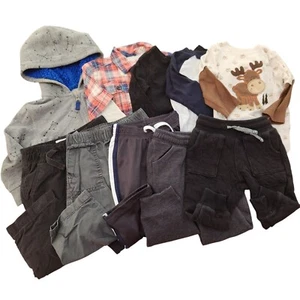 Boys Fall Clothing Bundle (10) Pants Sweatpants Flannel Shirt Sweatshirt 18-24M - Picture 1 of 21