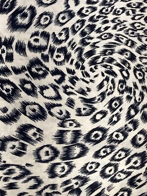 Tela de Algodón Psychadélico Negro Guepardo Leopardo Estampado en Crema 3Y x 44"W Foto 1 de 3