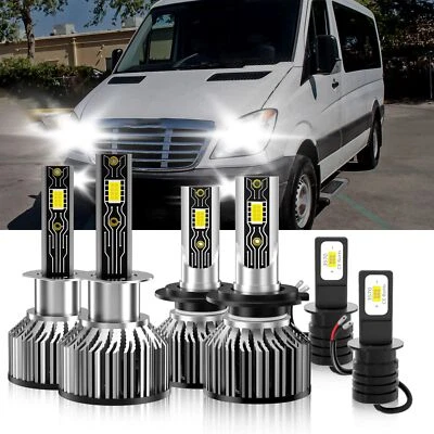 For Freightliner Sprinter 3500 2002-2004 LED Headlight Bulb + Fog Light White - Image 1 of 4