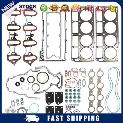 Full Head Gasket Kit For Chevry Tahoe Suburban GMC Yukon Buick Rainier 4.8L 5.3L - Imagem 1 de 4