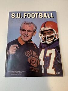 1981 Syracuse Orange Football Game Program: NCAA  JOE MORRIS & GARY ANDERSON 