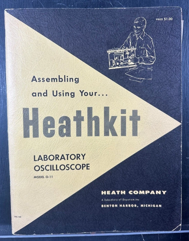 Osciloscopio de laboratorio vintage Heathkit manual de montaje O-11 original 1956 Foto 1 de 1