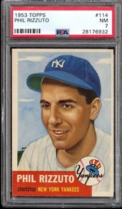 1953 Topps #114 Phil Rizzuto - PSA NM 7 - New York Yankees - VSCARDS - Picture 1 of 2