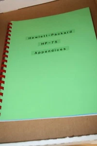 Hewelet Packard HP-75 Appendices Calculator Computer - Picture 1 of 4