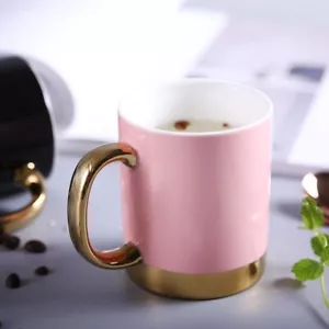 Gold Lined Ceramic Mug Rose Gold - Picture 1 of 5