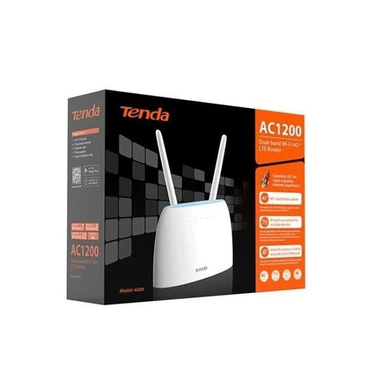 Tenda 4G09 AC1200 Dual-Band Wi-Fi 4G+ LTE Router - Bianco - Immagine 1 di 1
