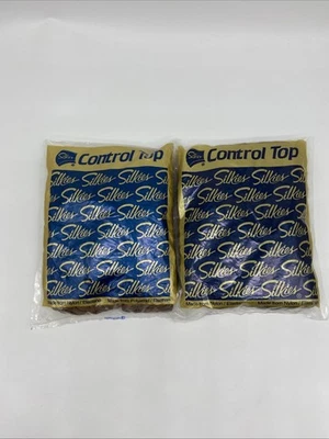 Pantimedias Silkies Control Top Support Queen X-Large Taupe/Miel Nuevo de Lote Antiguo Lote 2 EE. UU. Foto 1 de 3