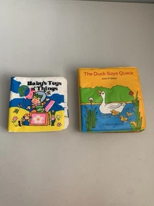 2 Vintage Soft Picture Baby Toy Book Baby Toys N’ Things The Duck Says Quack - Picture 1 of 8