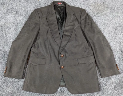 Blazer Sheplers Para Hombres 44R Marrón Aspecto Gamuza Occidental Abrigo Deportivo Chaqueta Hecho en EE. UU. Foto 1 de 4