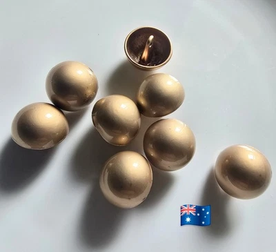10pcs Light Gold Brass Colour Metal Alloy Dome Shape Shank Buttons 15x10mm - Image 1 of 3