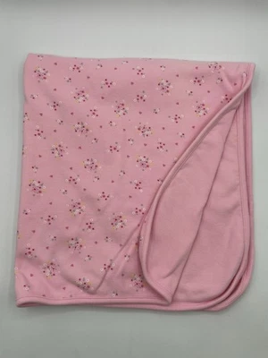 Manta floral Carters Child of Mine rosa flores blanco algodón bebé niña 26x29 Foto 1 de 4