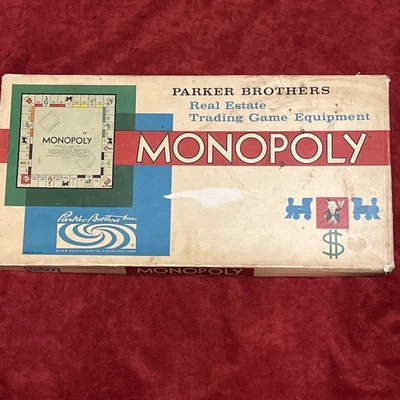 Vintage 1961 Monopoly Board Game by Parker Brothers - Classic Original COMPLETE - Image 1 of 4