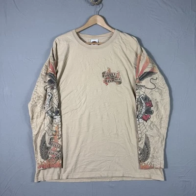 Vintage 2007 Harley Davidson Tattoo, Spiderweb, Flame Long Sleeve Graphic Shirt - Image 1 of 4