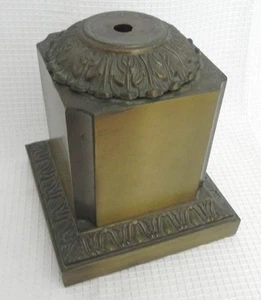 Gestempelter Fuß Messing Ton Gussmetall Viktorianisch verziert Vintage 6 1/8" hoch (#2 - Bild 1 von 21
