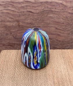 Vintage Glass Blown Multicolor Thimble #AC - Picture 1 of 6