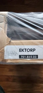 IKEA EKTORP Sofa Loveseat with Chaise Cover Slipcover Svanby Brown NOB  - Picture 1 of 7