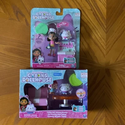 LOTE de comedor y almuerzo y comida para casa de muñecas Gabby's Cakey Cat Foto 1 de 4