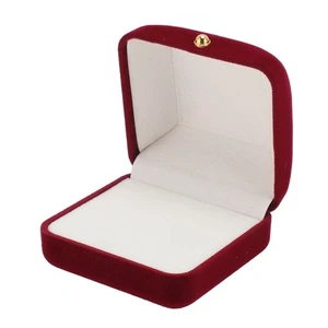 Velvet Jewelry Box Stylish Elegant Velvet Travel Jewelry Case For Engagements - Picture 1 of 12