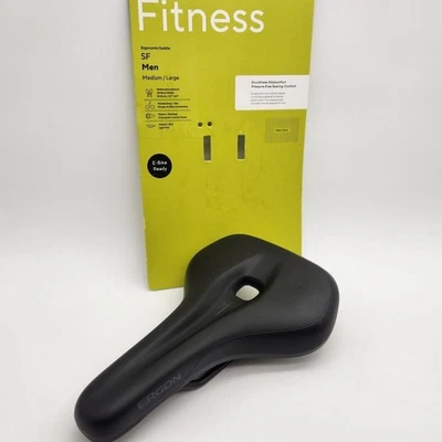 Велосипедное седло мужское Ergon SF фитнес среднее/большое черное - ОТКРЫТОЕ - Изображение 1 из 3