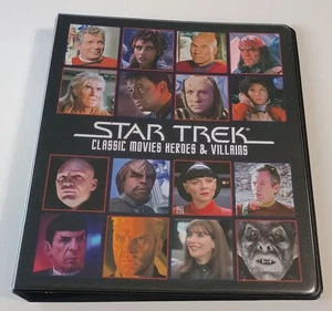 2011 STAR TREK CLASSIC MOVIES HEROES & VILLAINS 3-RING BINDER TRADING CARD ALBUM - Picture 1 of 3