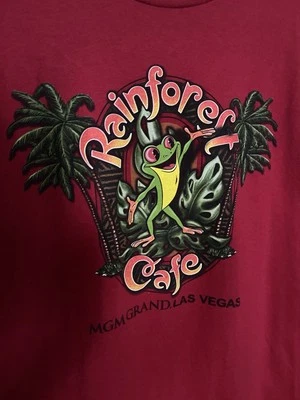 Rainforest Café Hombres Talla XXL Gráfico Camiseta Roja MGM Grand Las Vegas Foto 1 de 4