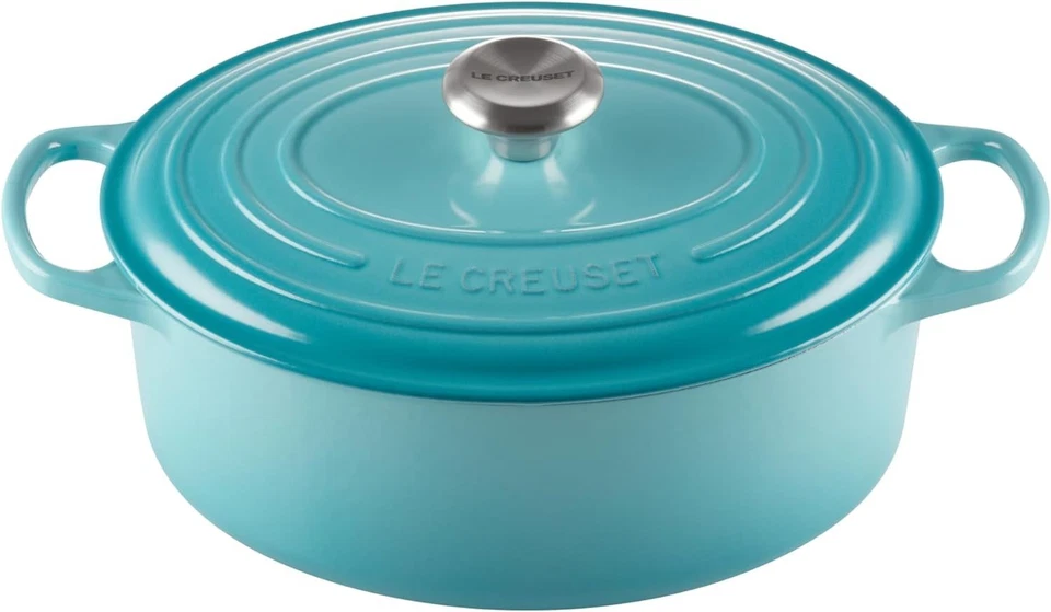 Le Creuset Enameled Cast Iron Signature Oval Dutch Oven, 5 qt. , Caribbean - Image 1 of 4