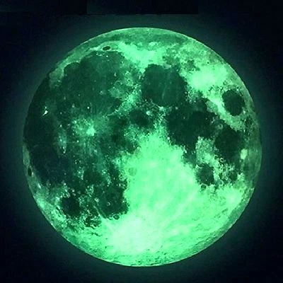 Wandtattoo VOLLMOND Mond Selbstklebend leuchtend Sticker Aufkleber Sternenhimmel - Bild 1 von 4