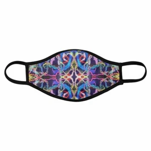 Ribbon Design Fabric Face Mask by AlchemyArts Handmade in UK, 4 sizes S,M,L,XL - Picture 1 of 4