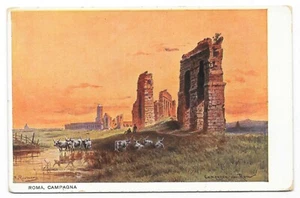 AK Roma Campagna C.A. & Co. No. 6 Künstlerkarte Perlberg Ansichtskarte Postkarte - Picture 1 of 2