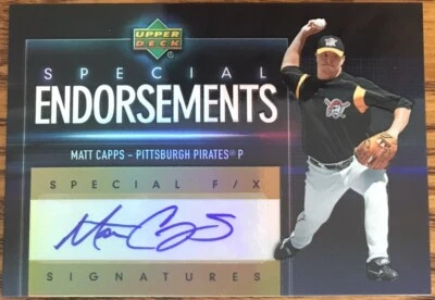2006 Upper Deck Special FX Special Endorsements Signatures Matt Capps SE-CM - Image 1 of 2