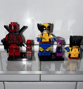 2PCS Custom Deadpool And Wolverine Toy Figures Off Brand - Picture 1 of 6