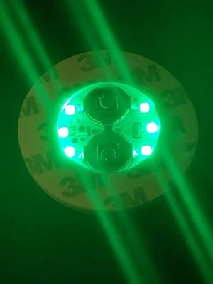 LED BOTTLE COASTERS SET OF (10) GREEN STROBE ST PATRICK'S DAY PARTY FAVORS - Image 1 of 3