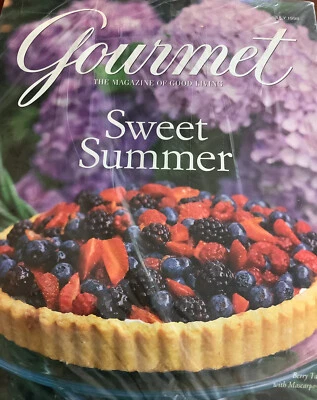 Gourmet Magazine July 1998 Sweet Summer Berry Tart With Mascarpone Cream - Image 1 of 3