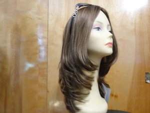 Malky European Sheitel Multidirectional Human Hair Wig Med Brown 10-6-8 stretch - Picture 1 of 11