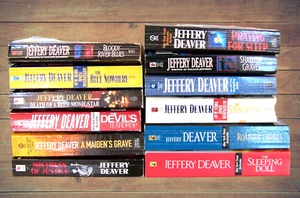 Jeffery Deaver 12 Paperback Lot Thrillers Lincoln Rhyme John Pelham K Dance - Picture 1 of 5
