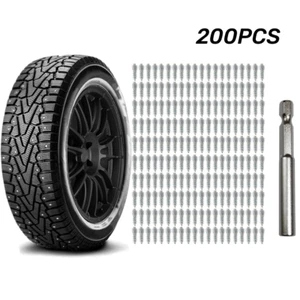 200pcs 4x12mm Screw Tire Studs Snow Spikes Anti-Slip Anti-ice For Car SUV - Picture 1 of 13