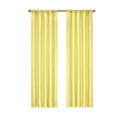 Eclipse Kendall Lemon Blackout Panels (Pair) 42"x63" Lemon - 2 panels - Image 1 of 4