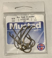 1000 Mustad Gold Beak Baitholder Hooks 92641-GL Size 6 slices/barbs on the shank