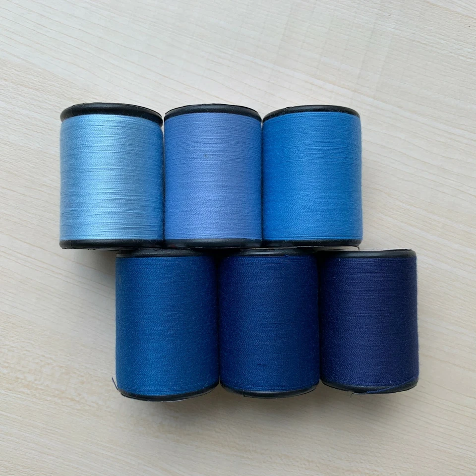 Navy Blue Color shade 6 Spool Sewing Thread All Purpose Spun Polyester 600 Yards - Image 1 of 4