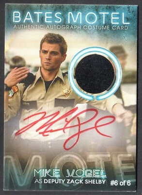 BATES MOTEL Breygent 2015 PARALLEL AUTOGRAPH COSTUME CARD #BC2 MIKE VOGEL 6 of 6 - Image 1 of 3