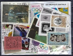 Amérique Centrale 100 timbres différents oblitérés tous pays - Imagen 1 de 1