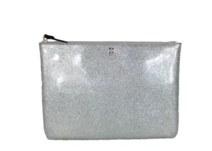 NWT Kate Spade Mavis Street Gia Pouch Clutch Sparkle Silver - Picture 1 of 2