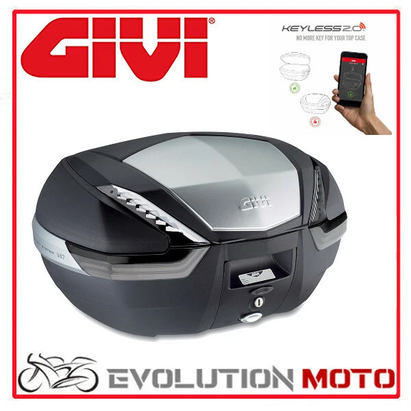 VALIGIA BAULETTO V47NT MONOKEY GIVI CATADRIOTTI FUME' E ALLUMINIO GRIGIO KEYLESS - Immagine 1 di 1
