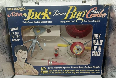 Vintage RARE Stanzel Electromic Astro Jack & Lunar Bug Flying Space Toy COMBO - Image 1 of 4