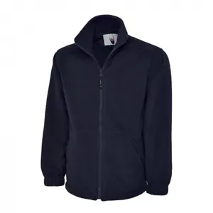 Uneek UC604 Classic Adults Full Zip Micro Fleece Navy Workwear Jacket Size L New - Picture 1 of 1